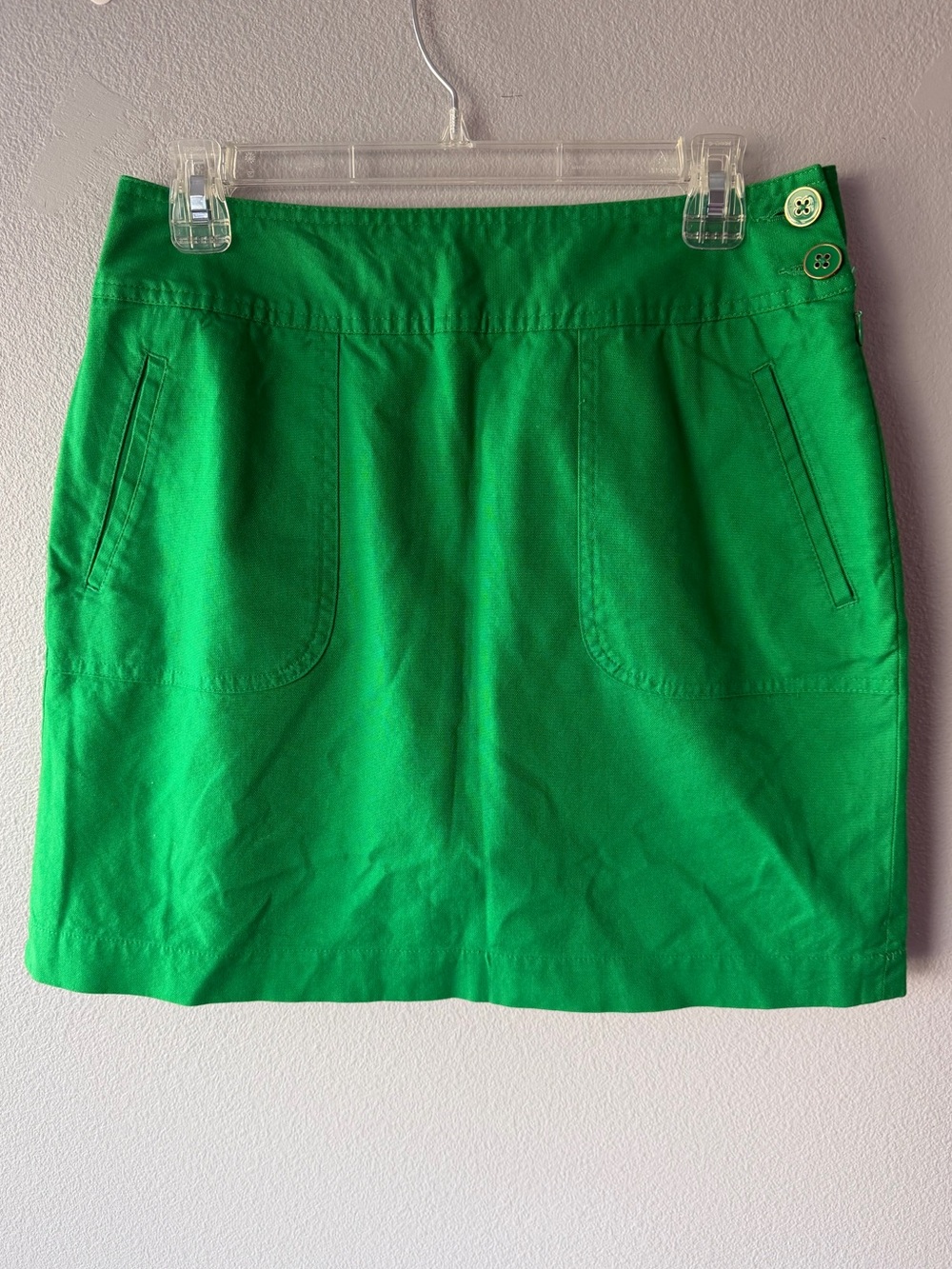 Banana Republic Factory green cotton blend mini skirt size 6